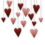 Papira-dekoracijas-Red-and-Pink-Paper-Heart,-16-gab.
