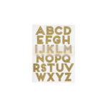 Uzlimju-komplekts-Gold-Glitter-Alphabet,-10-loksnes,-Meri-Meri