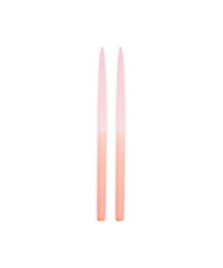 Sveces Slim, dip dye, pink/orange, 28 cm, 2 gab.