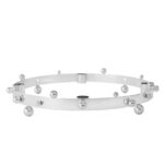 Svecturis-Silver-Pearl-Advent-Candleholder,-OYOY-Living