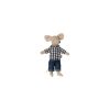 Miksta-rotallieta-Pelu-Tetis,-Dad-mouse,-Plaid-shirt,-Maileg