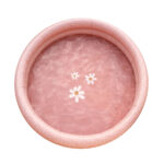 Piepusams-baseins-berniem-Little-Pink-Flowers,-150-cm,-Little-Dutch