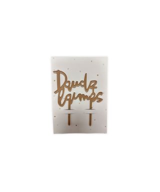 Kūkas dekors Daudz laimes, akrils, dark amber