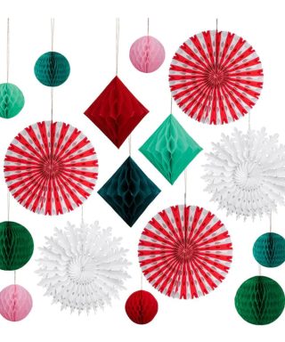 Dekorāciju komplekts Christmas Honeycomb Decoration Kit, Meri Meri