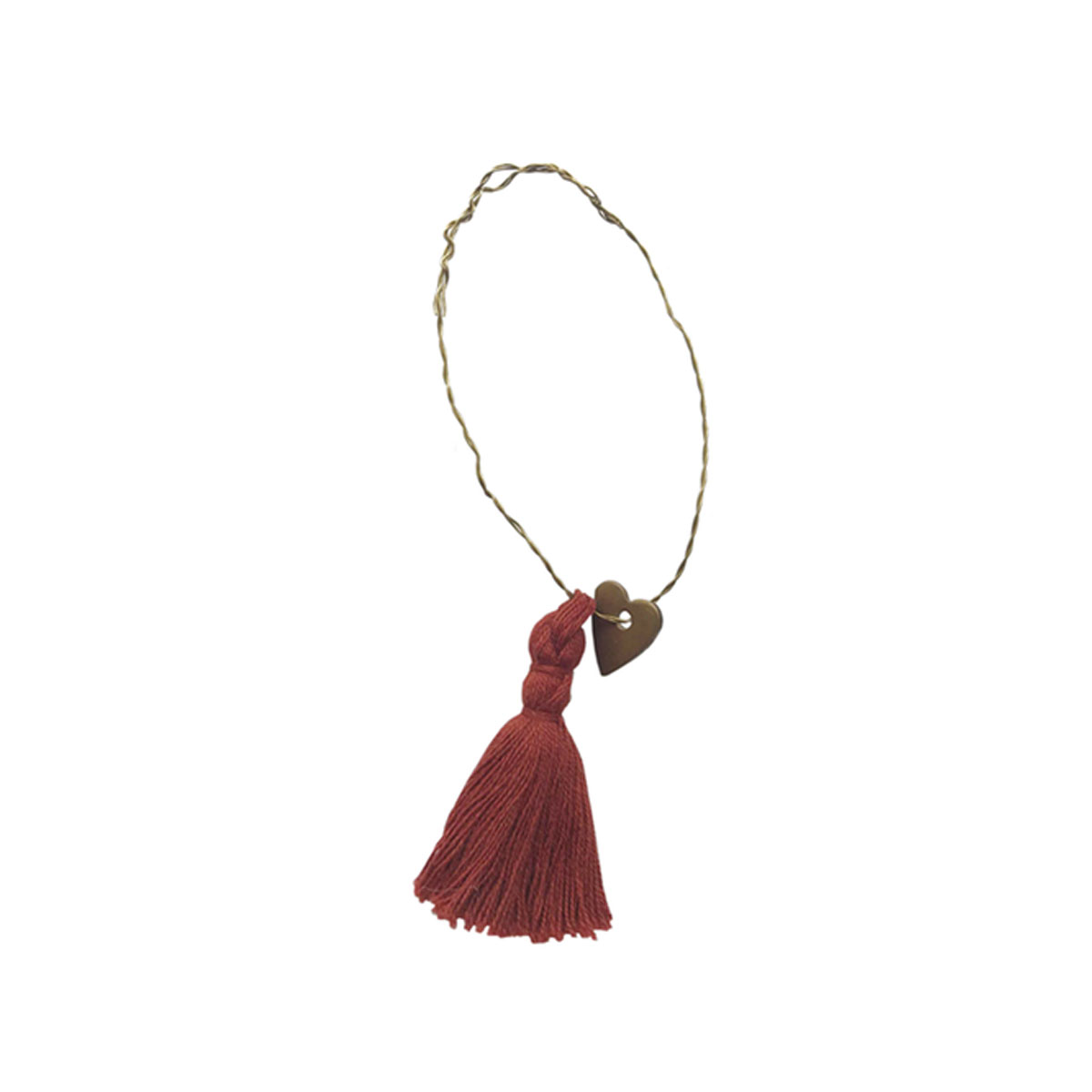 Dekors-Wire-Tassel,-Rusty-Red