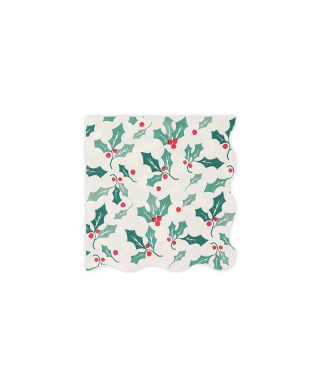 Salvetes Holly Pattern Small Napkins, 16 gab., Meri Meri