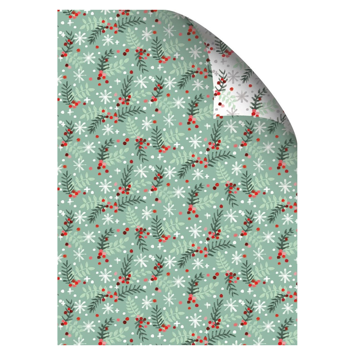 Davanu-iesainojamais-papirs-Festive-Fern,-loksne