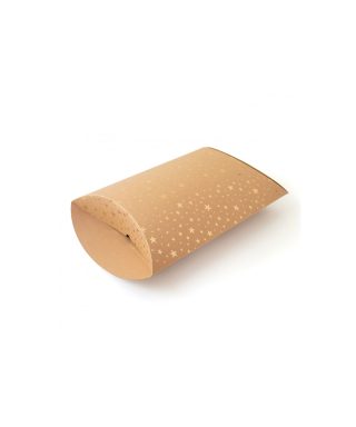 Iepakojuma aploksne Pillow box, Craft, Golden Stars