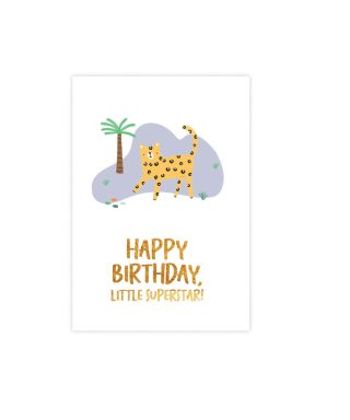 Greeting card Happy Birthday Little superstar, Manilla x Tutu