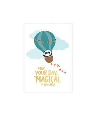 Greeting card Magical day, Panda, Manilla x Tutu