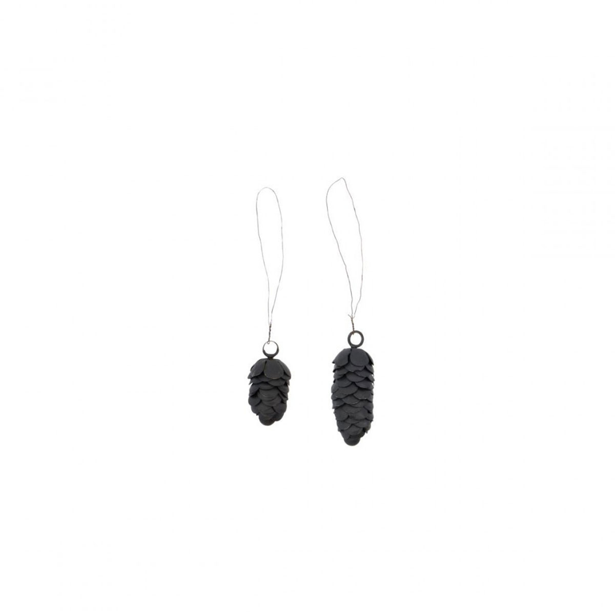 Metalu-dekoru-komplekts-Cone,-Black,-2-gab.