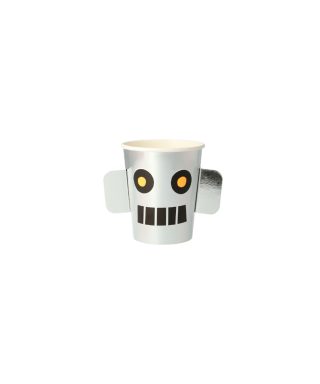 Papīra krūzīšu komplekts Robot cups, 8 gab , Meri Meri