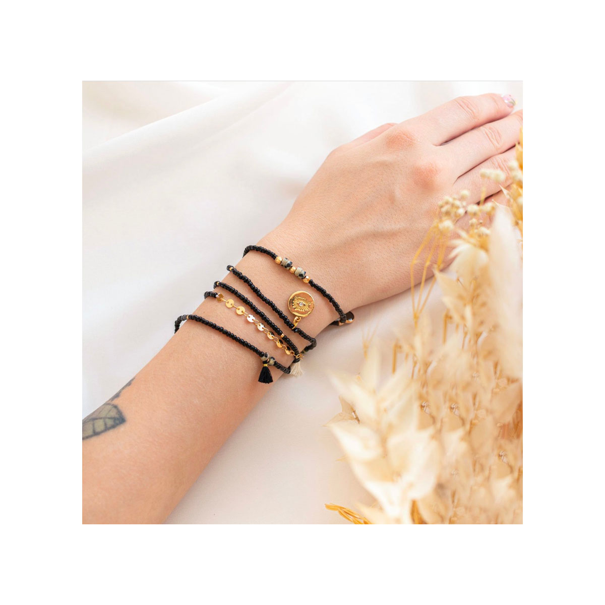 2_Perlisu-komplekts-Mon-bracelet,-Noir