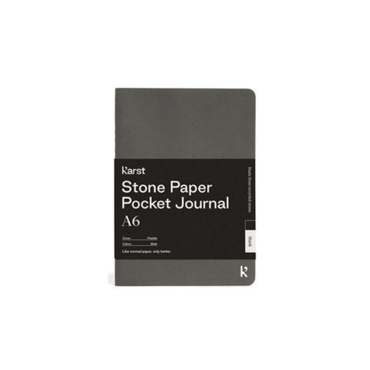 Piezimju-gramata-Stone,-Slate,-Softcover,-A6,-tuksas,-Karst