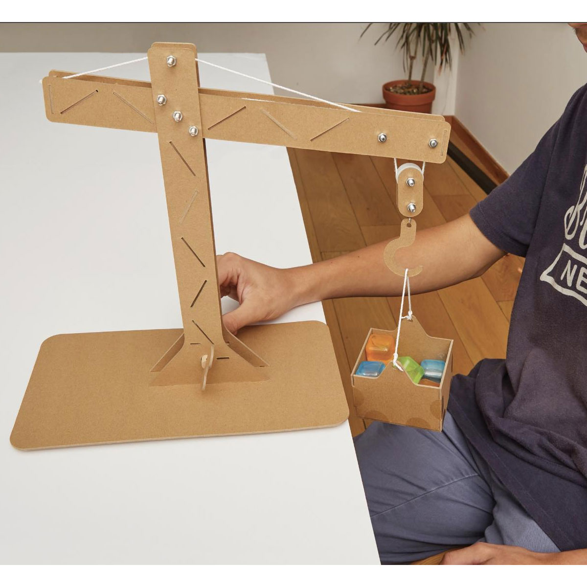 4_Komplekts-Newton's-Lab-Pulley-Crane-Kit