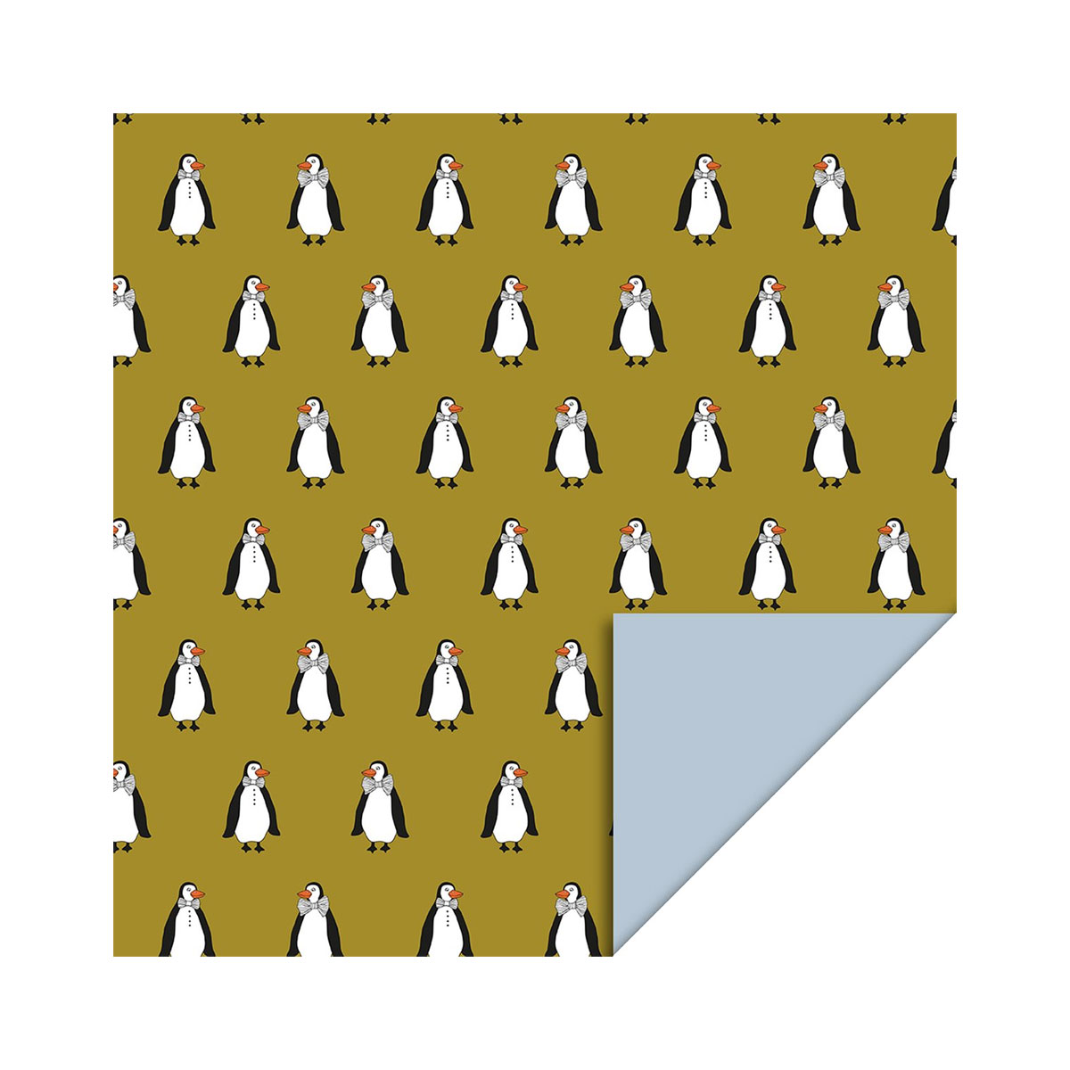 Davanu-iesainojamais-papirs-Penguin-Deep-Yellow--Sky-Blue,-rullis