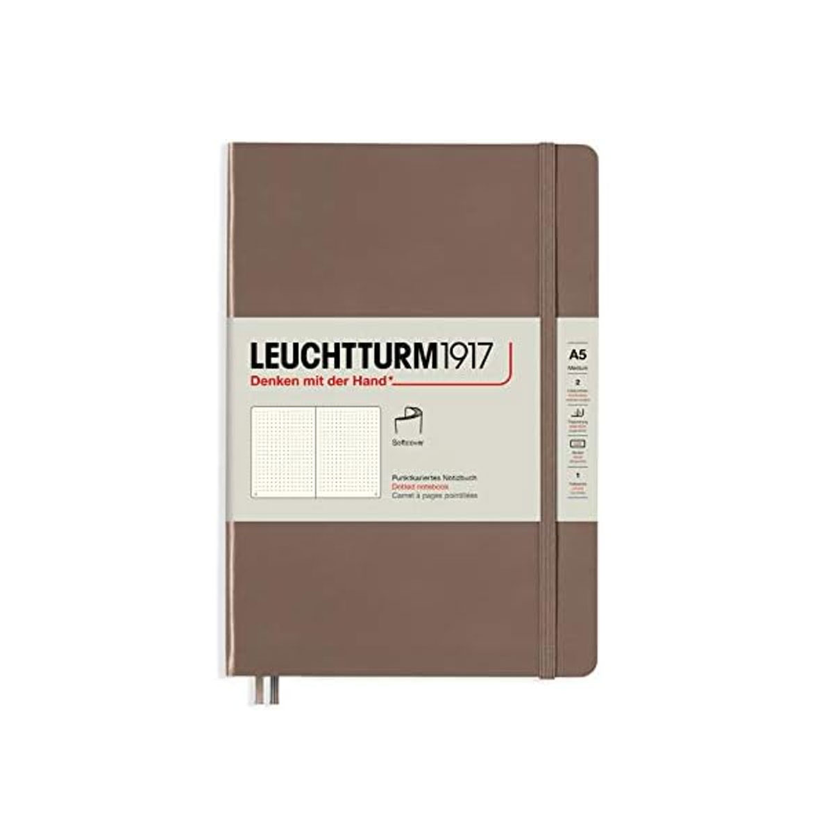 Piezimju-gramata-A5,-Warm-Earth,-Softcover,-punktotas,-Leuchtturm1917