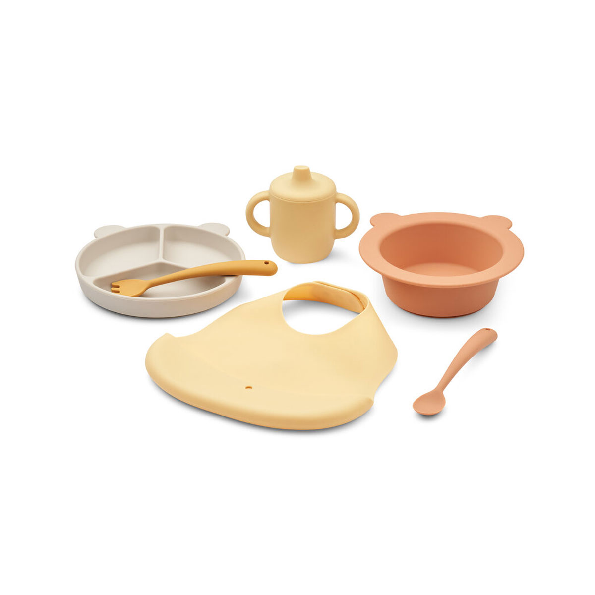 Trauku-komplekts-Stina-Gift-Set,-Mr-bear,--Jojoba-multi-mix,-Liewood
