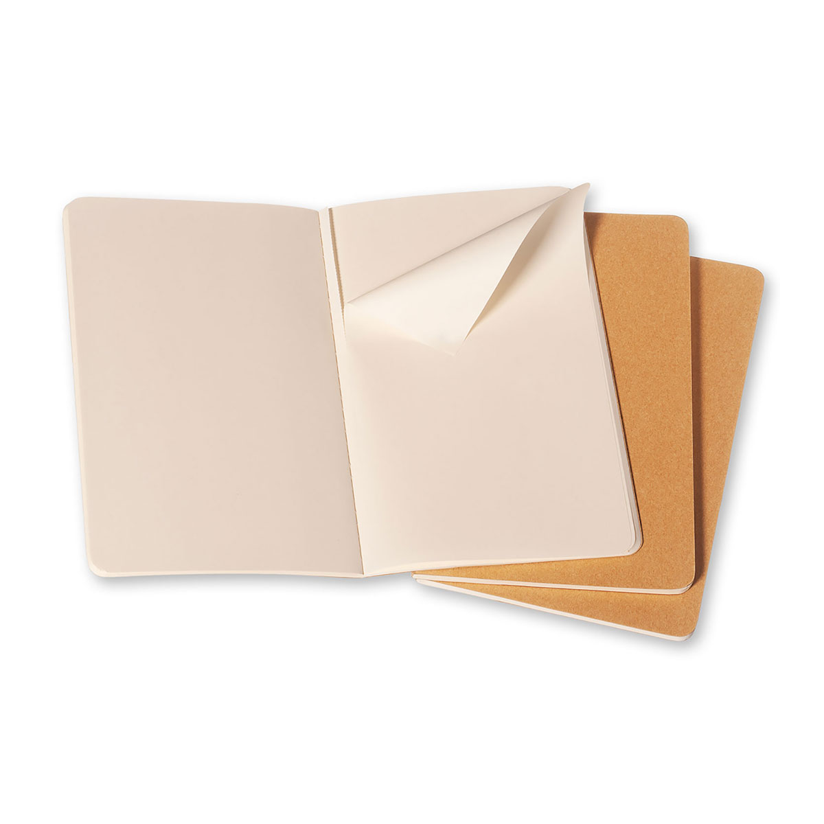 3_Piezimju-burtnicu-komplekts-Cahiers,-Kraft,-tuksas,-13-x-21-cm,-3-gab
