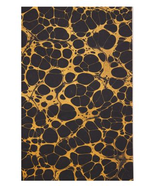 Dāvanu iesaiņojamais papīrs Bubbles Gold, Hand Marbled