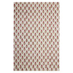 Davanu-iesainojamais-papirs-Buti-Scarlet,-Hand-Blocked