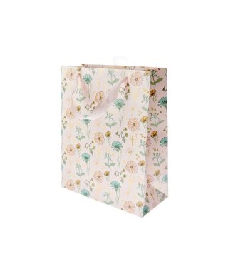 Dāvanu maisiņš Flower, pink, 26 cm x 32 cm x 12 cm