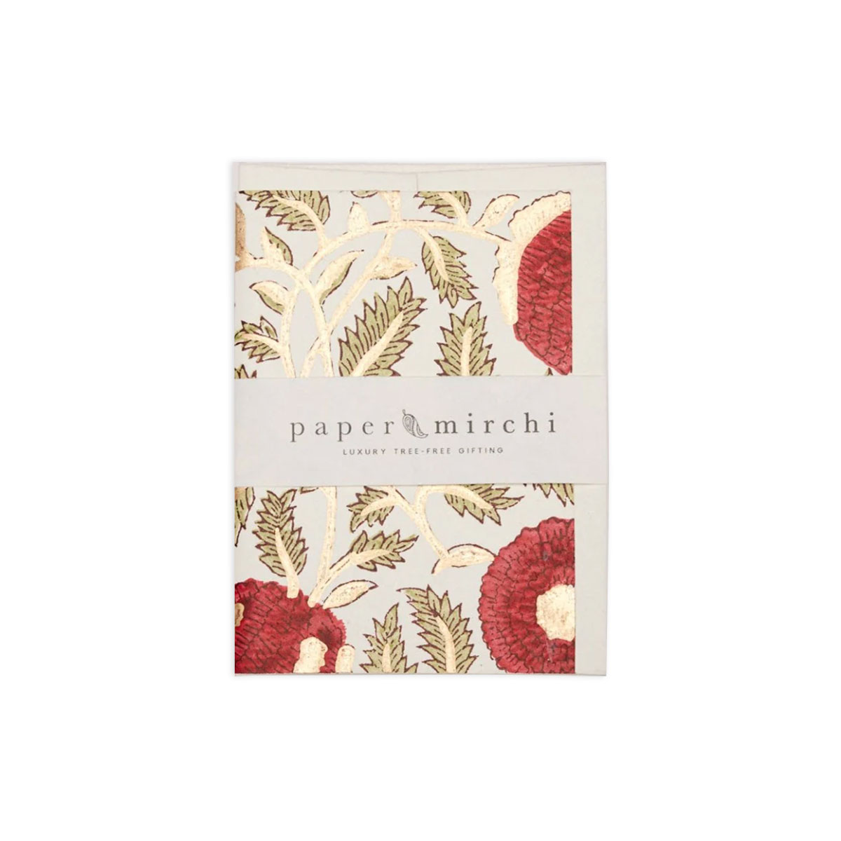 Kartite-Marigold-Glitz-Scarlet,-Hand-Block-Printed