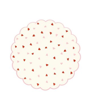 Papīra šķīvju komplekts Heart Pattern Side Plates, 8 gab., Meri Meri