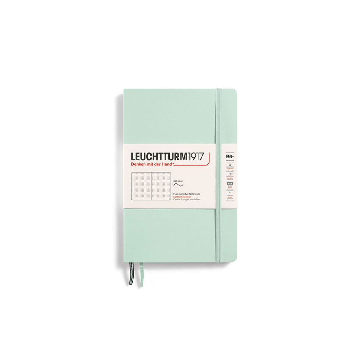 Piezimju-gramata-Mint-Green,-B6+,-Softcover,-punktotas,-Leuchtturm1917
