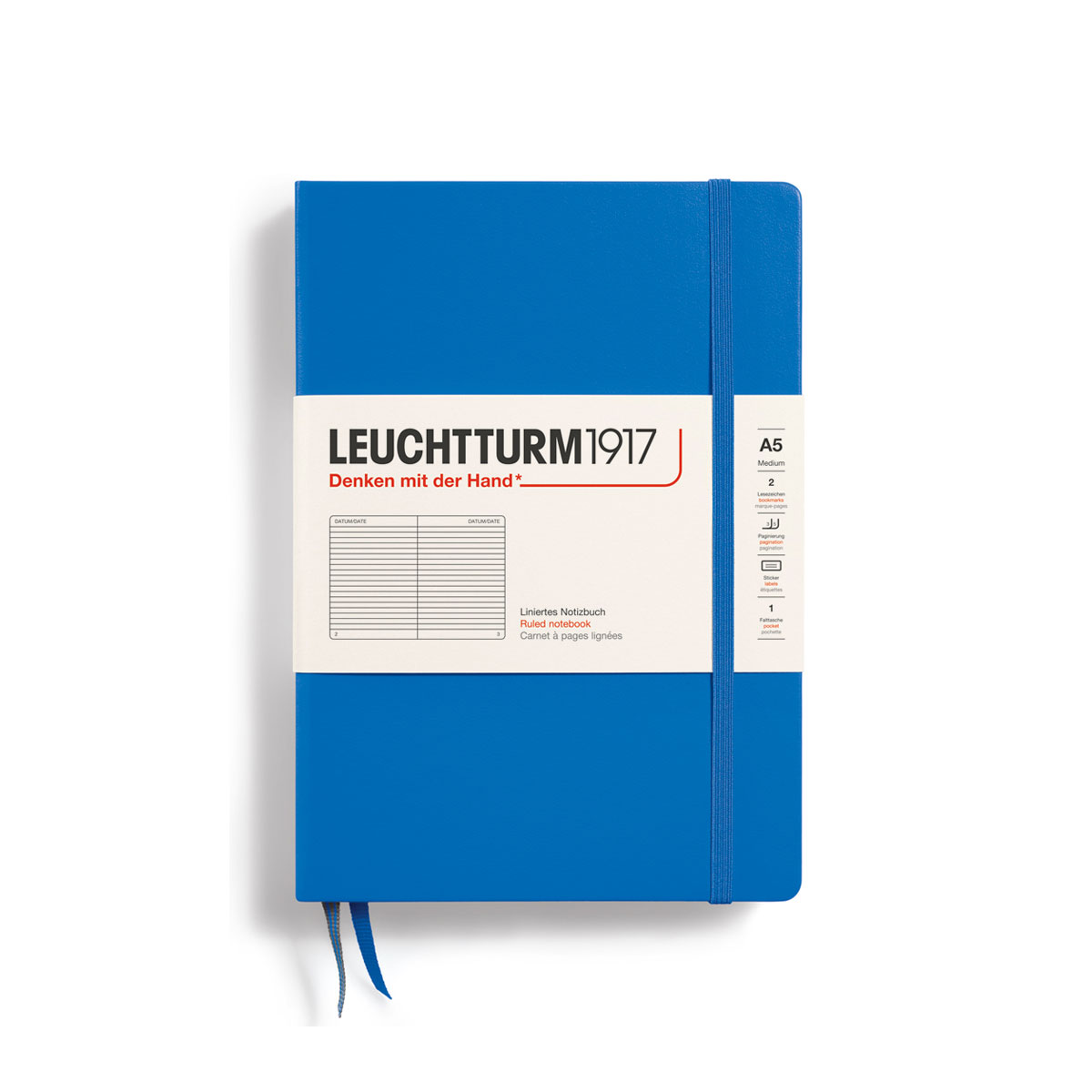 Piezimju-gramata-Sky,-liniju,-A5,-Hardcover,-Leuchtturm1917
