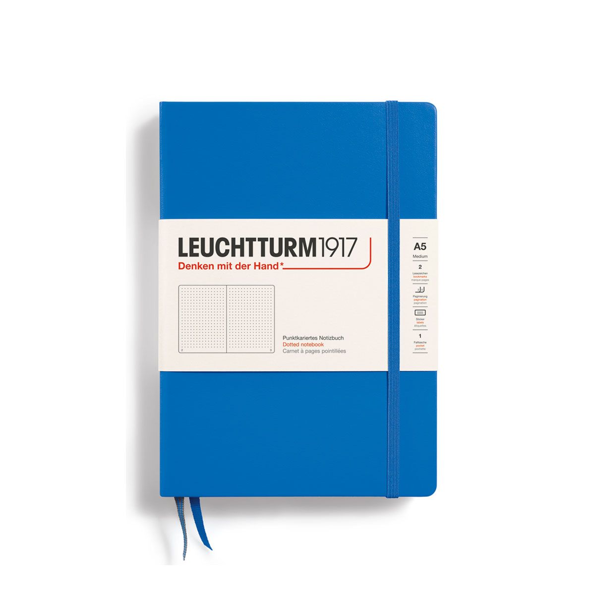 Piezimju-gramata-Sky,-punktotas,-A5,-Hardcover,-Leuchtturm1917