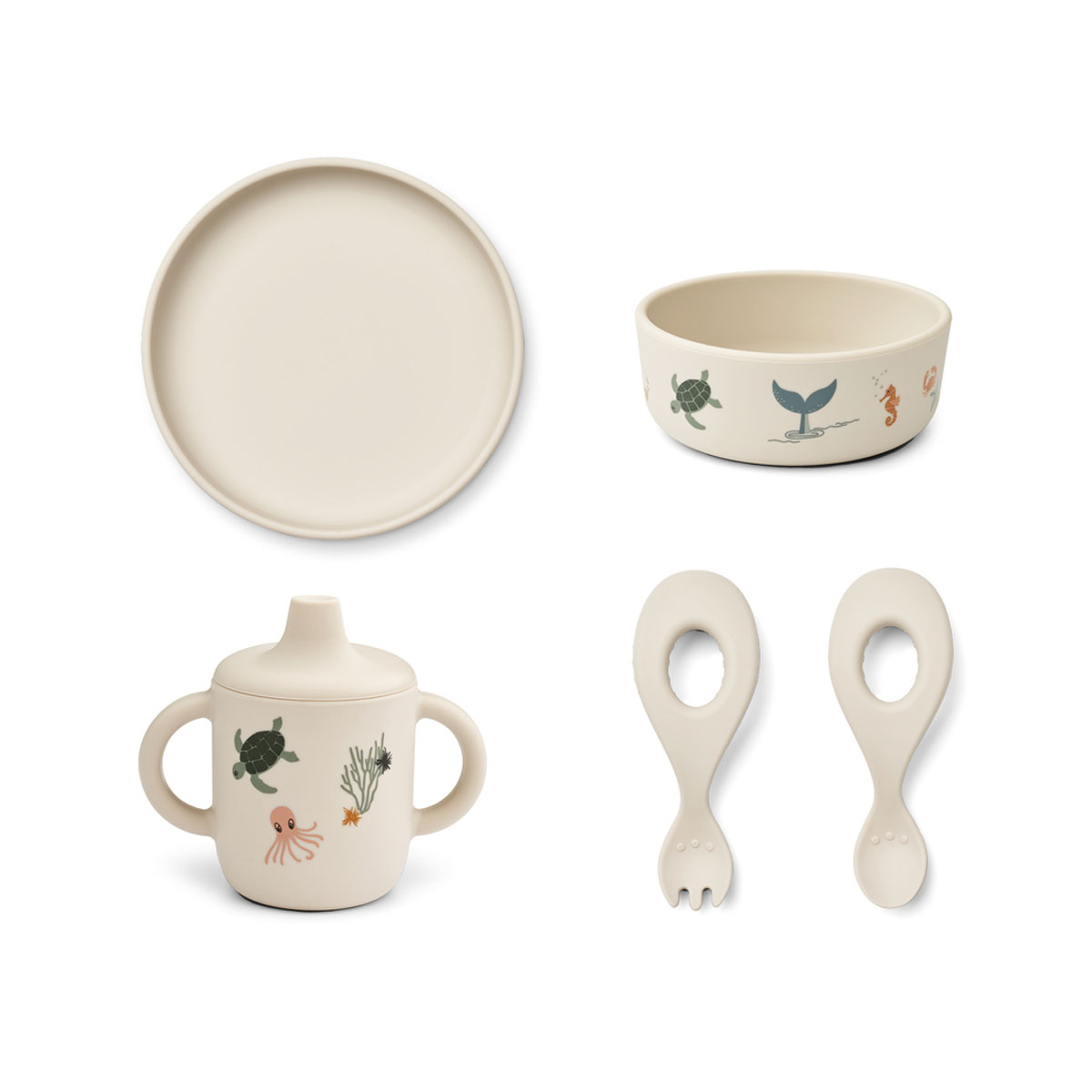 Trauku-komplekts-Ryle-Tableware-Set,-Liewood---Sea-creature_Sandy
