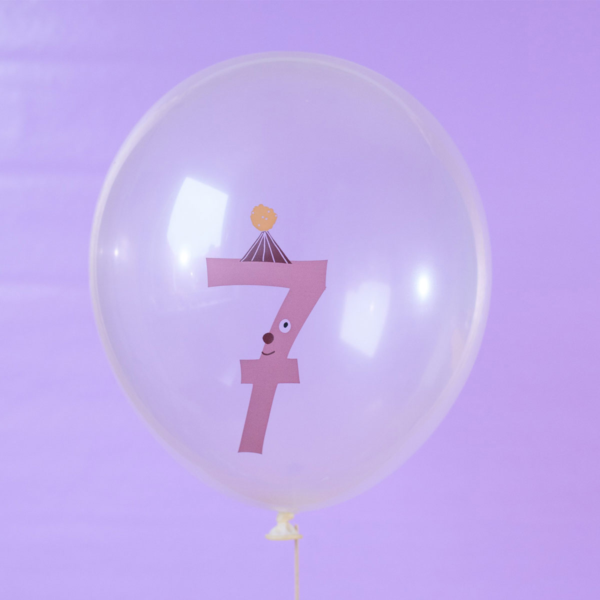 2_Balons-Number-7,-caurspīdīgs,-1-gab