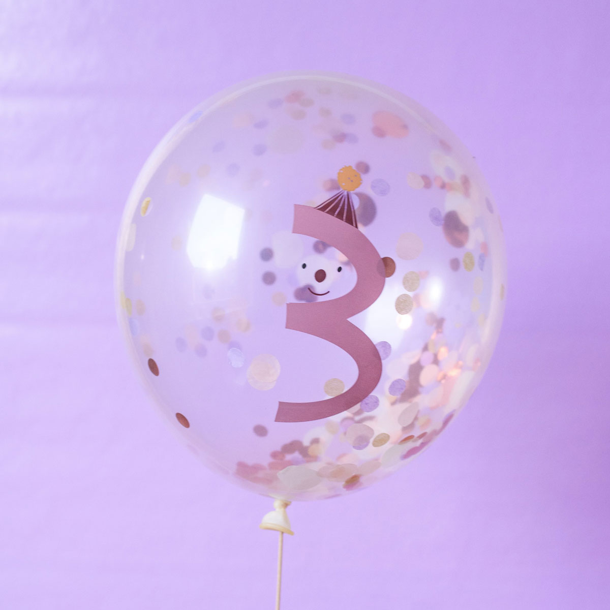 2_Balons_Number-3,-caurspīdīgs,-1-gab