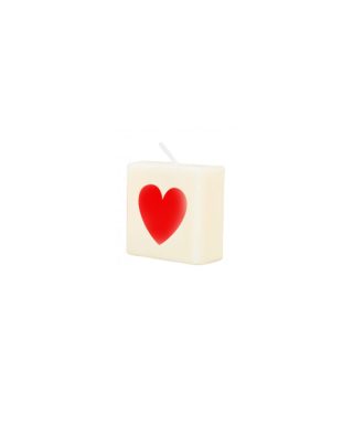 Dzimšanas dienas svece Red heart, Square