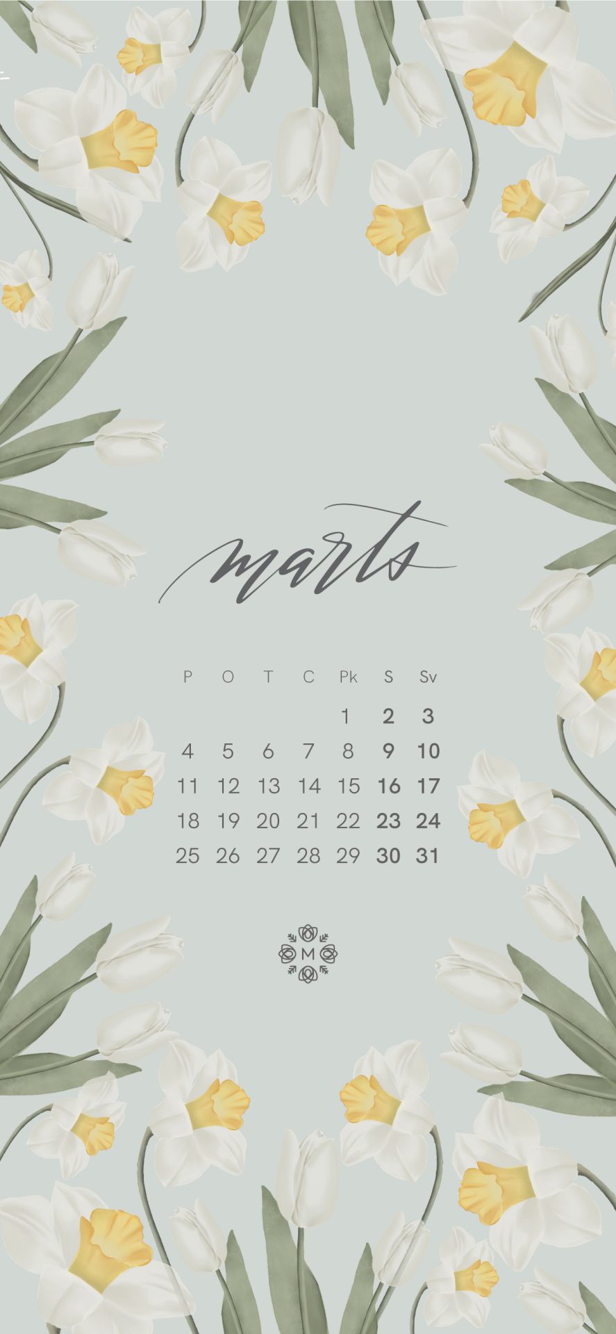 Manilla Marta mēneša kalendāra attēli