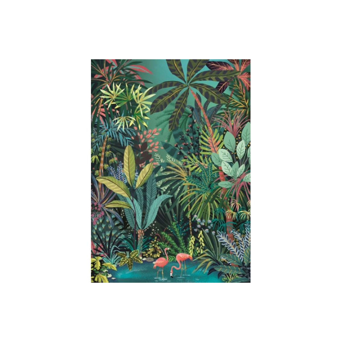 Piezimju-burtnica-Jungle-Flamingo,-A5,-Liniju,-Cartes