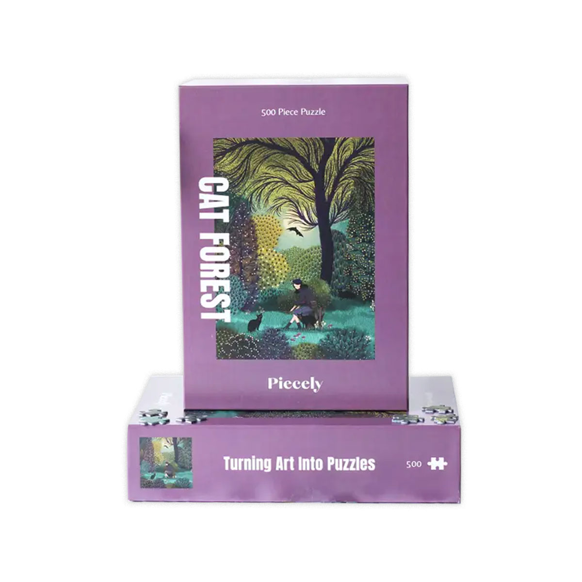 Puzle-Cat-Forest,-500-gabalini