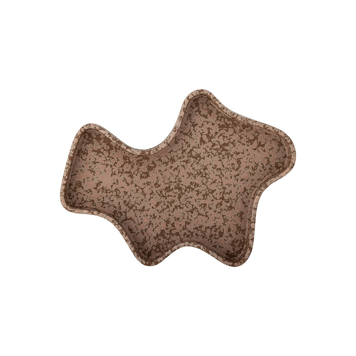 Trauks-Lakey-Tray,-Brown,-Stoneware,-Bloomingville