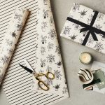 2_Davanu-iesainojamais-papirs-Ivory-Stripe-&-Plants,-loksne