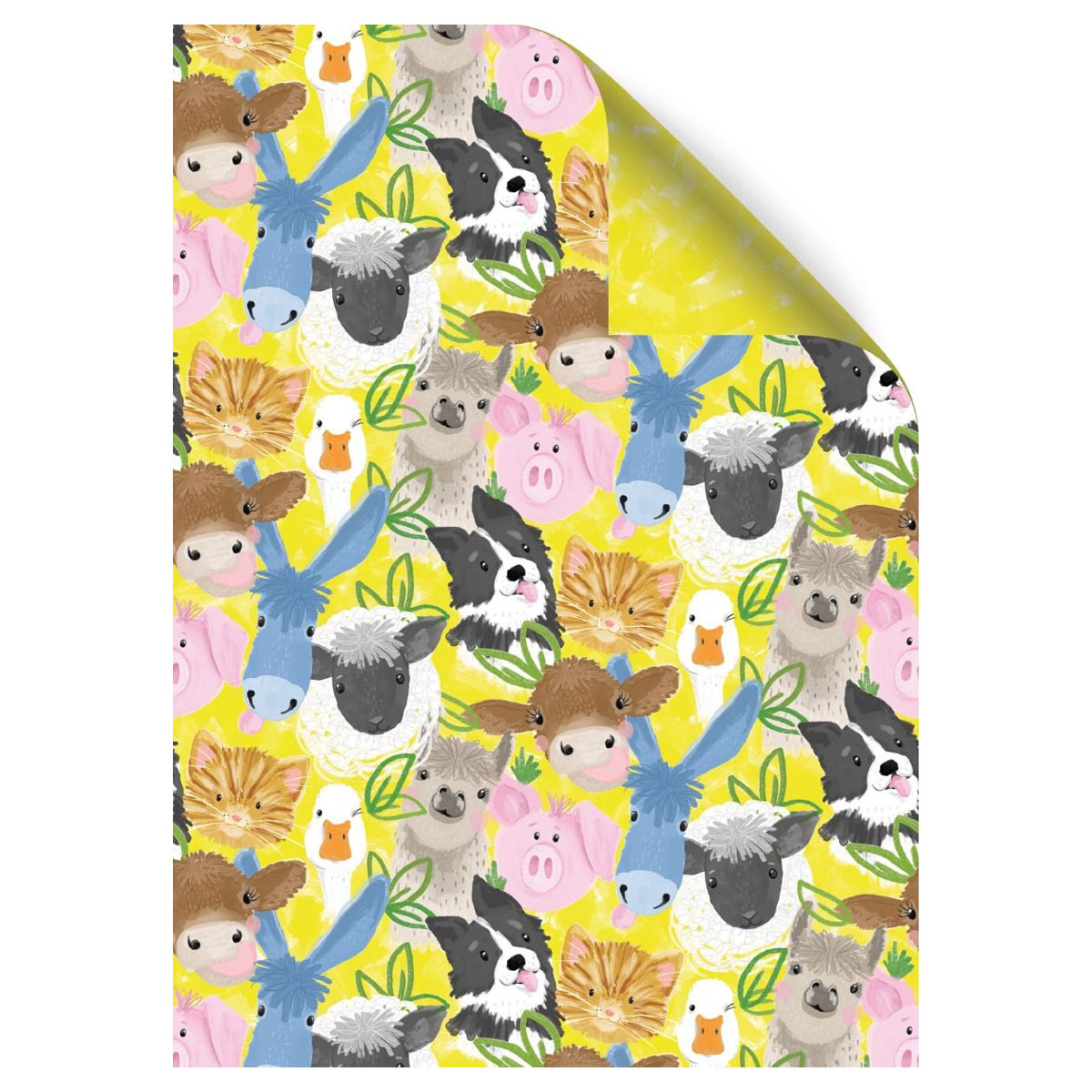 Davanu-iesainojamais-papirs-Farmyard,-abpusejs,-loksne