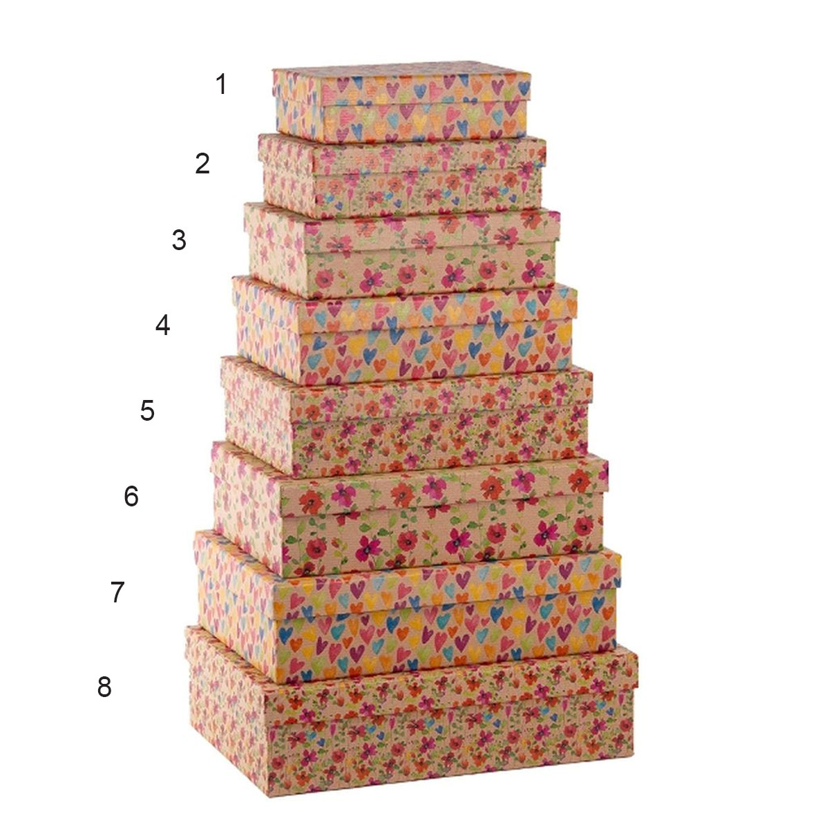 Davanu-kaste-Colourful-Kraft,-dažadi-veidi
