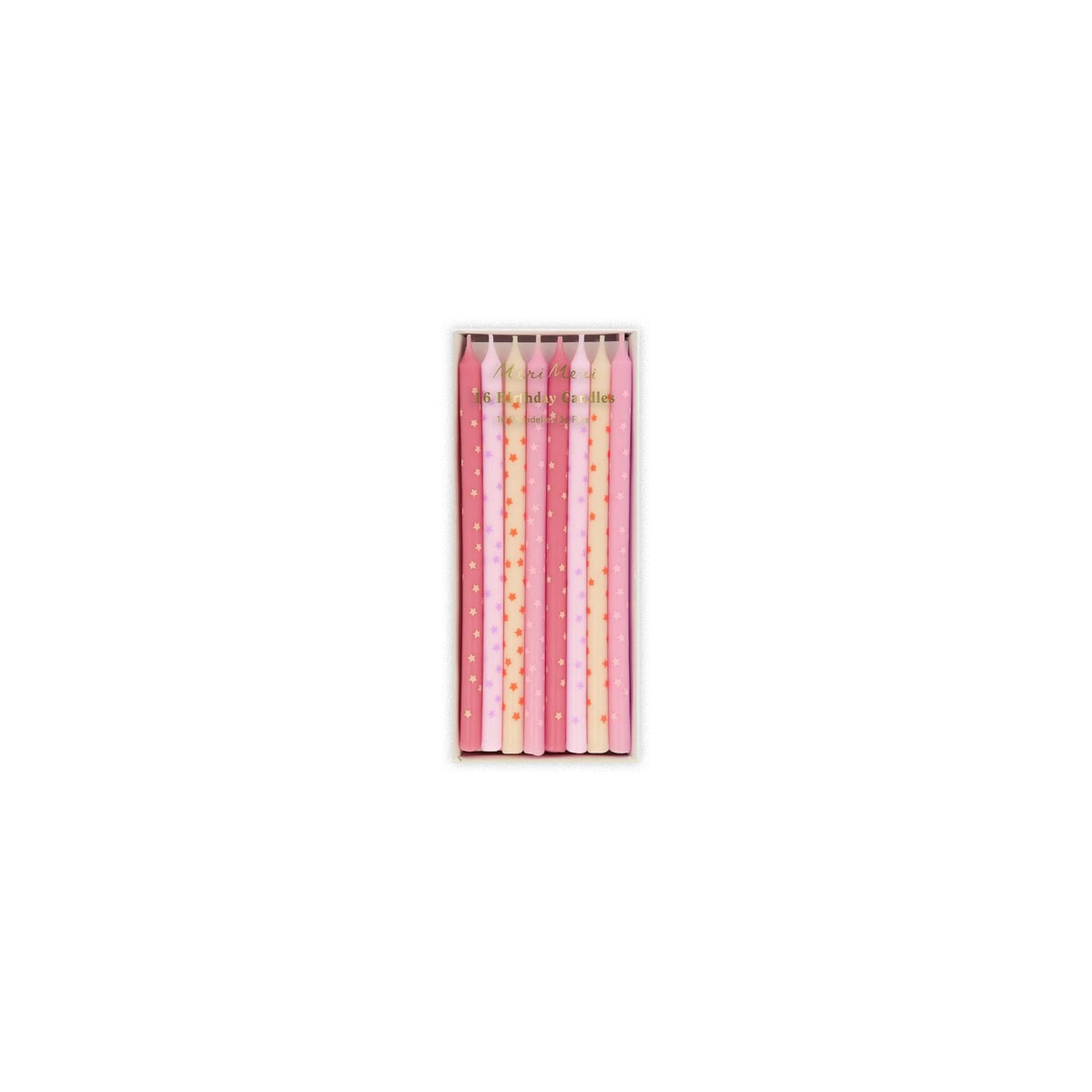 Sveces-kukai-Pink-Stars,-16-gab.,-Meri-Meri