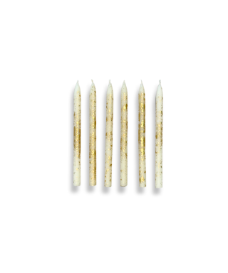Sojas vaska svecīte kūkai White Gold, 13 cm