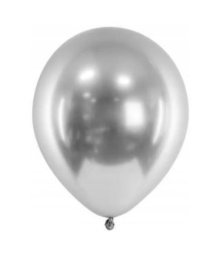 Balons Glossy, Silver, 30 cm, 1 gab.