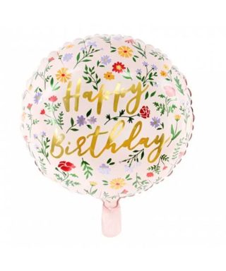 Balons Happy Birthday, Light Pink, Foil Balloon