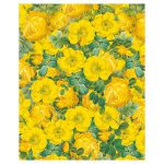 Davanu-iesainojamais-papirs-Yellow-Roses,-loksne