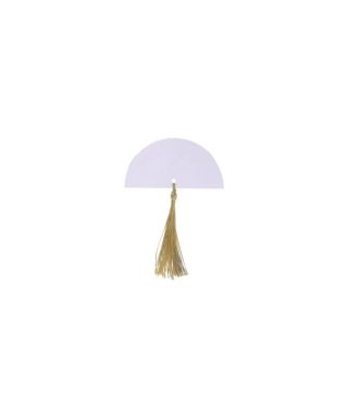 Galda karšu komplekts Place Cards with Gold Tassels, 6 gab