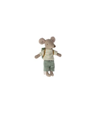Mīkstā rotaļlieta Tricycle mouse, Big brother with bag, Maileg