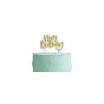 Svece-kukai-Gold-Glitter-Happy-Birthday,-gold,-1-gab.